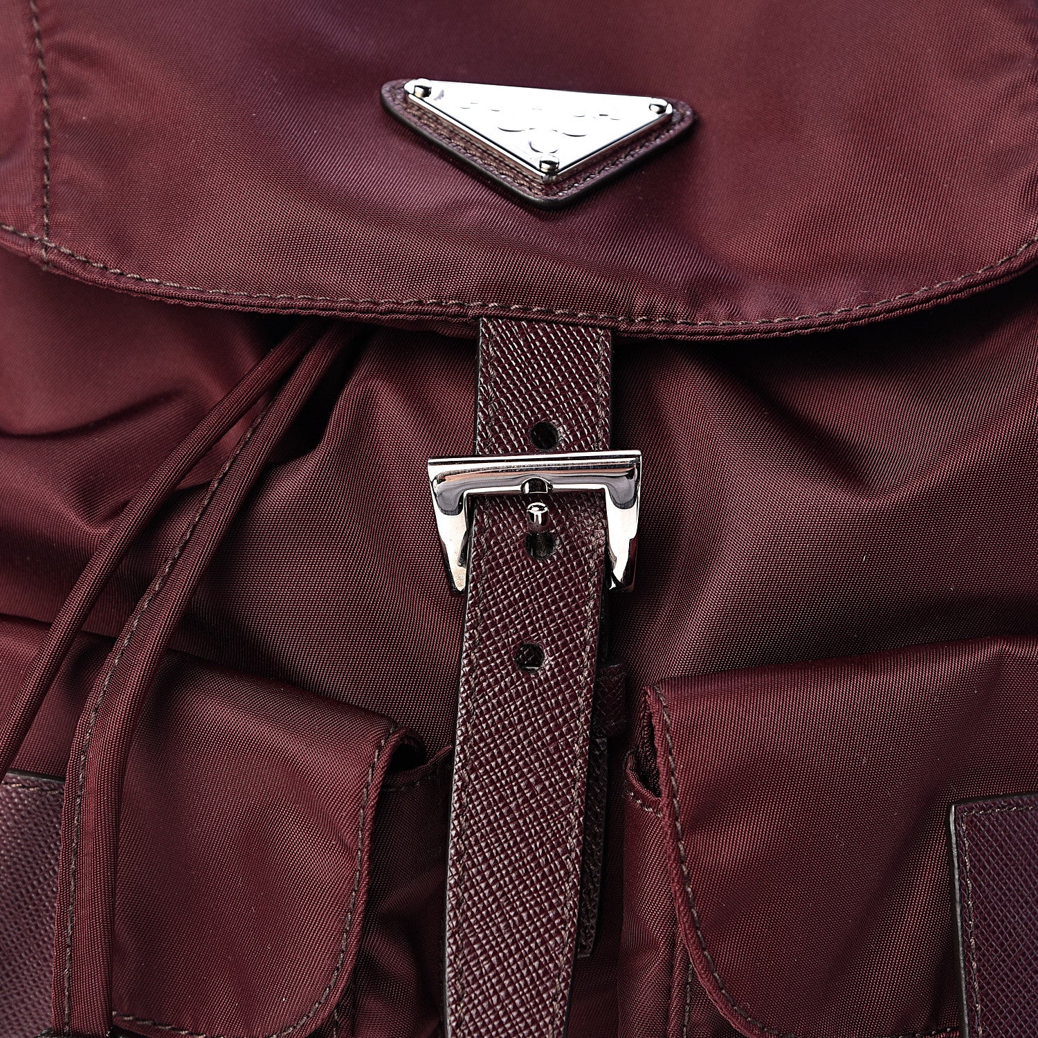 Prada Tessuto Nylon Saffiano Vela Backpack Bordeaux 10 of 10