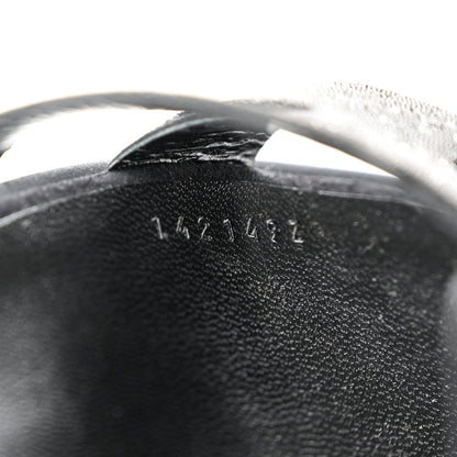Hermes Suede Goatskin Crystal Powder Oran Sandals 36.5 Black 8 of 10