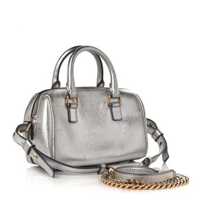 Saint Laurent Metallic Calfskin Classic Toy Duffle Silver 3 of 14