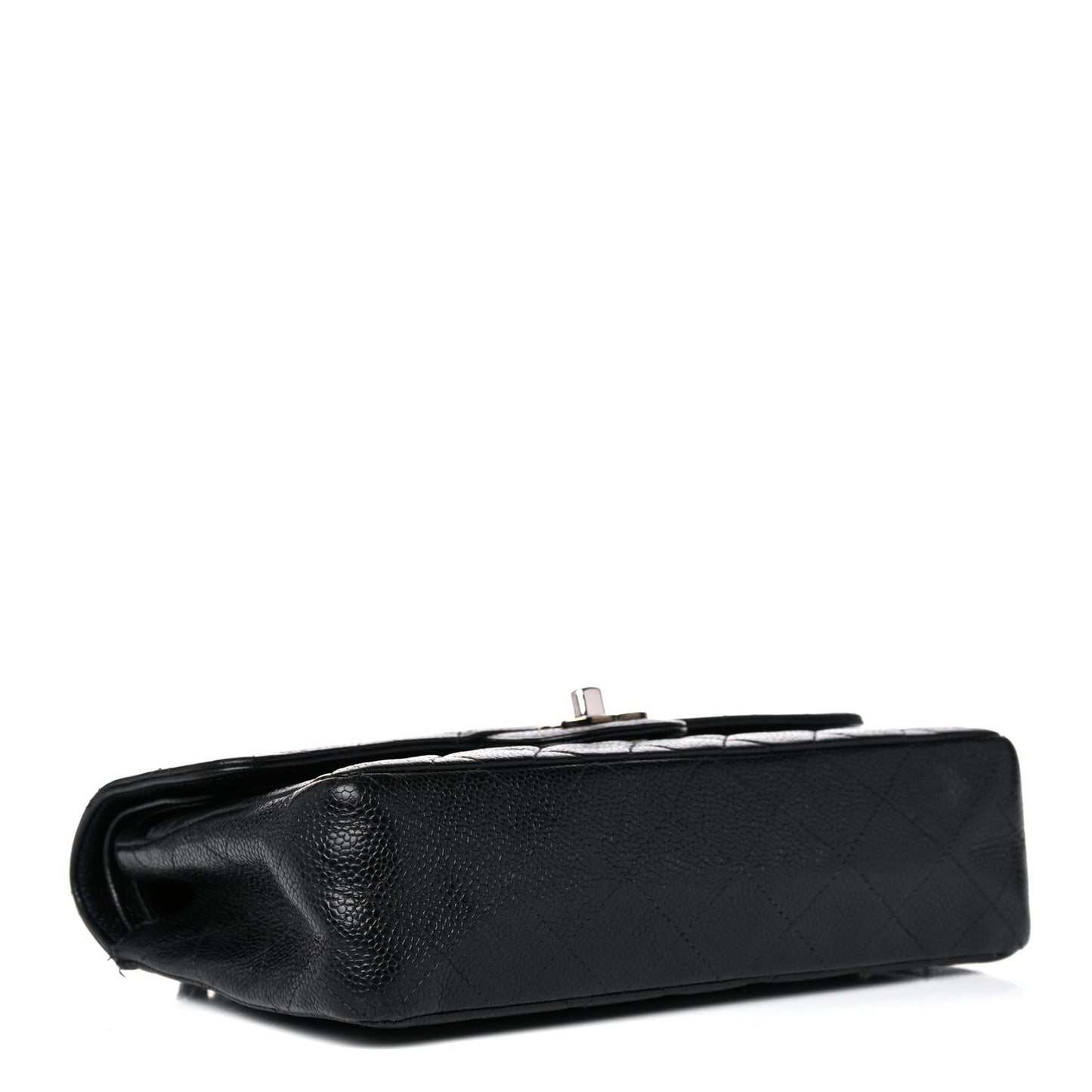 Caviar Quilted Small Double Flap Black