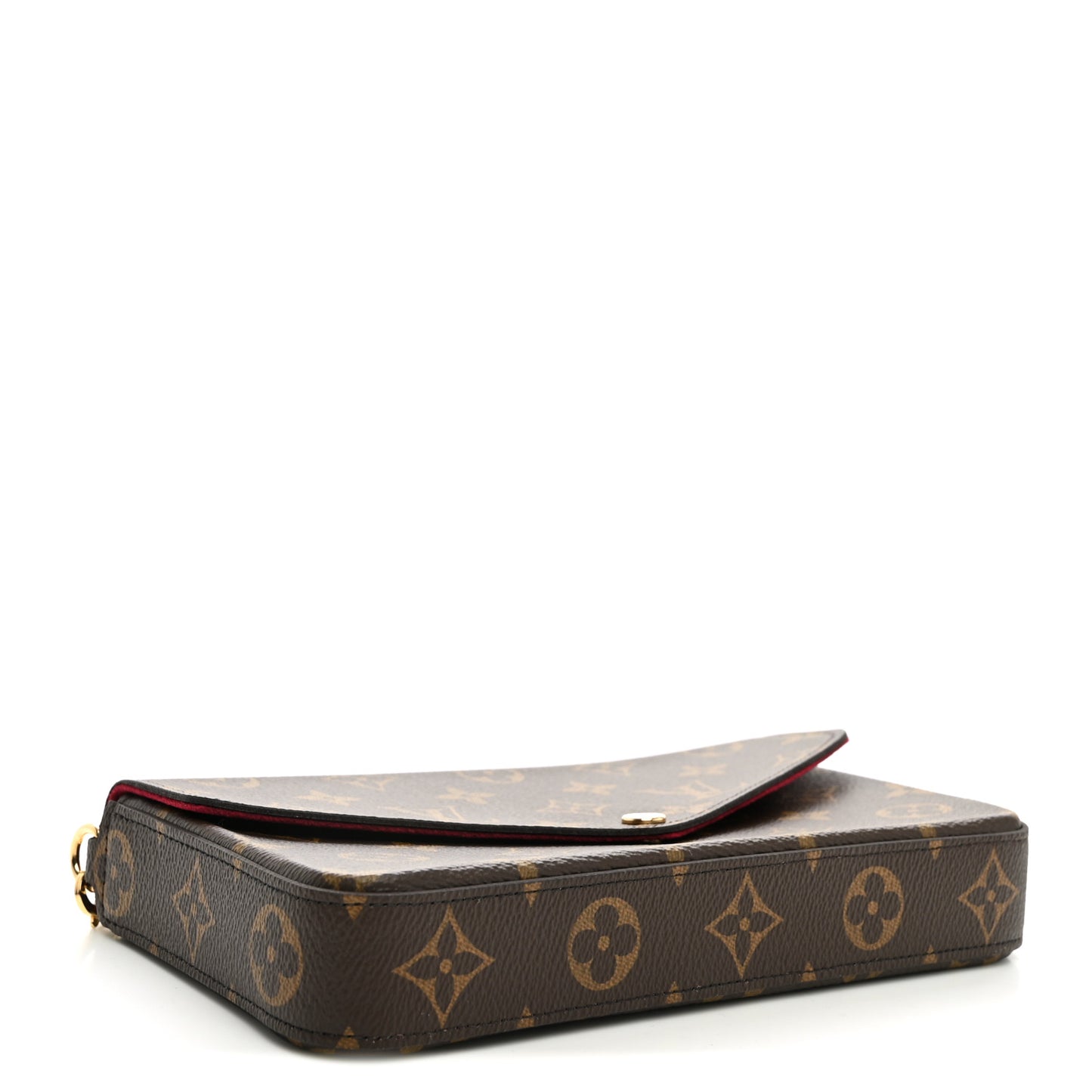 Monogram Pochette Felicie Chain Wallet Fuchsia