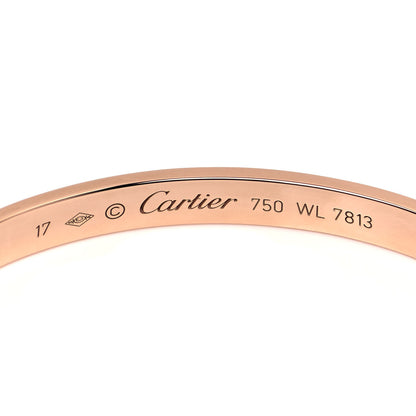 Cartier 18K Pink Gold LOVE Cuff Bracelet 17 4 of 5