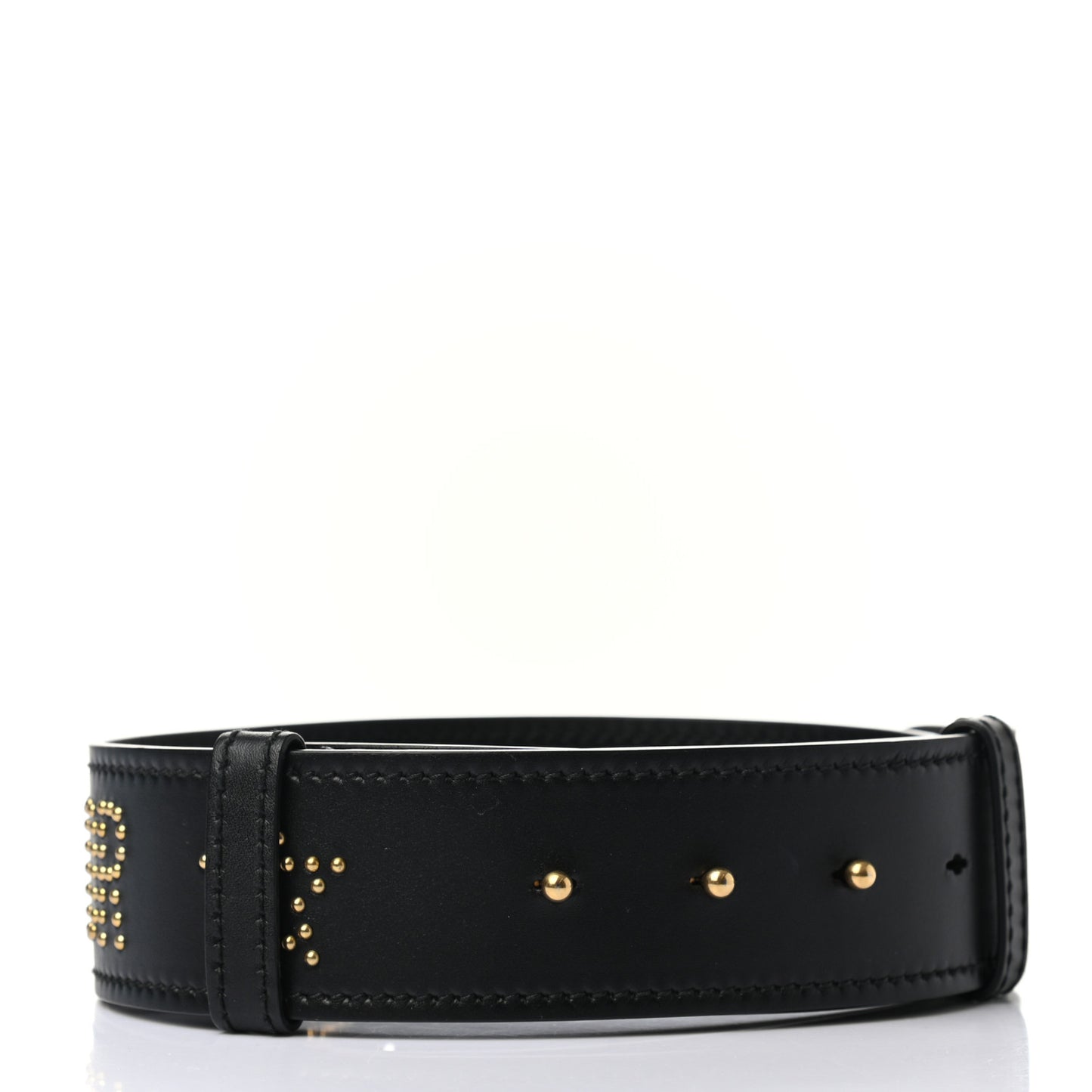 Calfskin Studded J’Adior Shoulder Strap Black