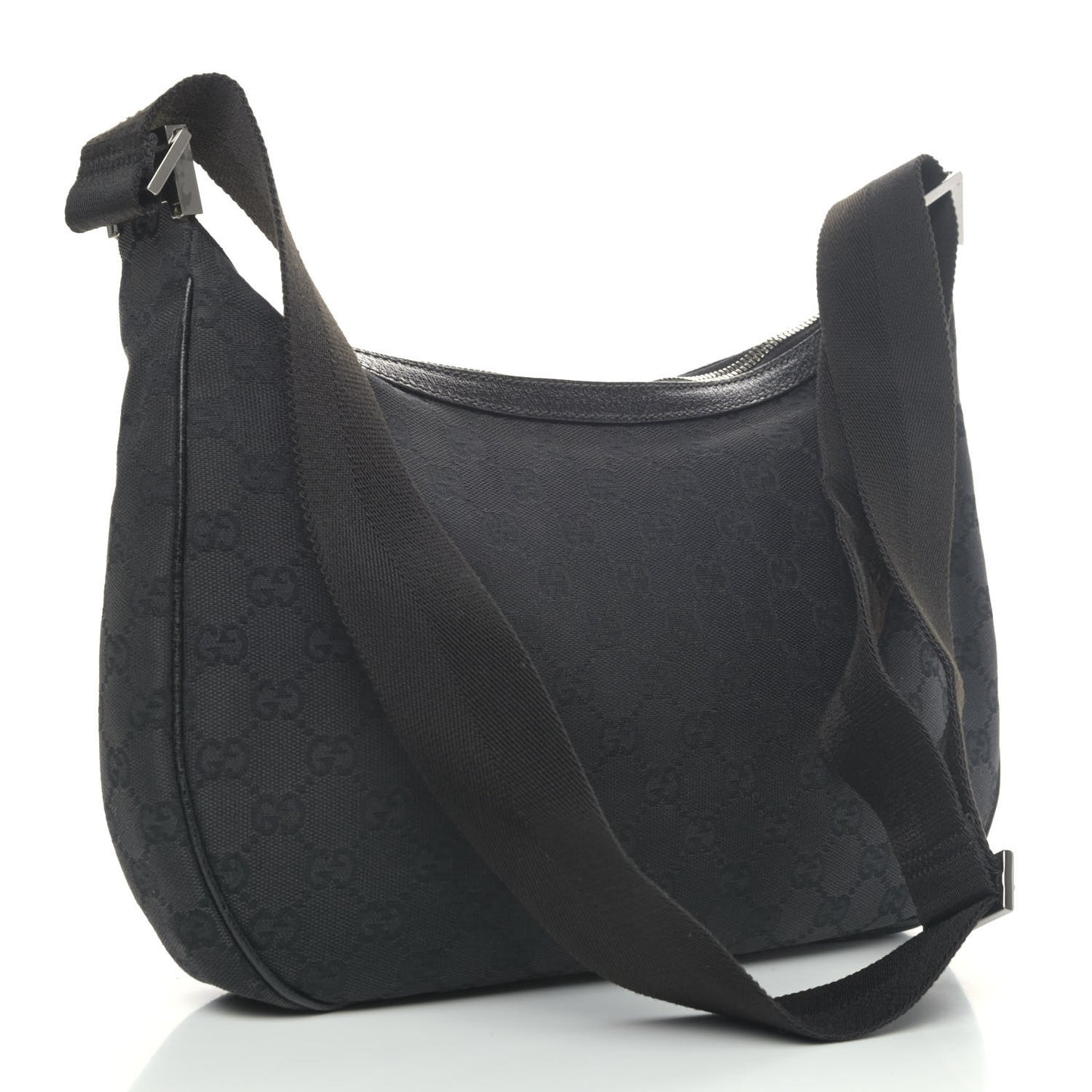 Monogram Medium Half Moon Hobo Black