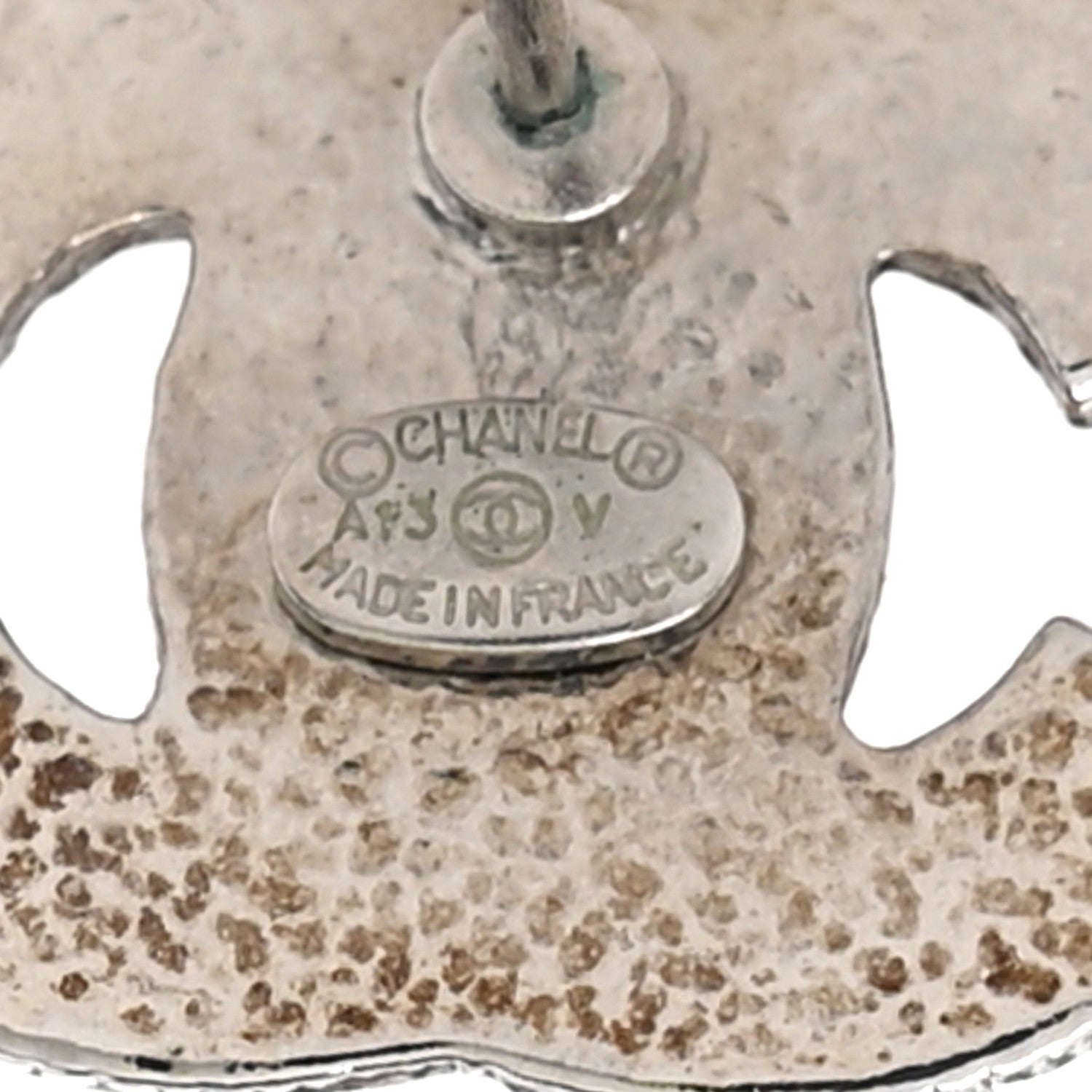 Chanel Crystal Timeless CC Earrings Silver 4 of 5