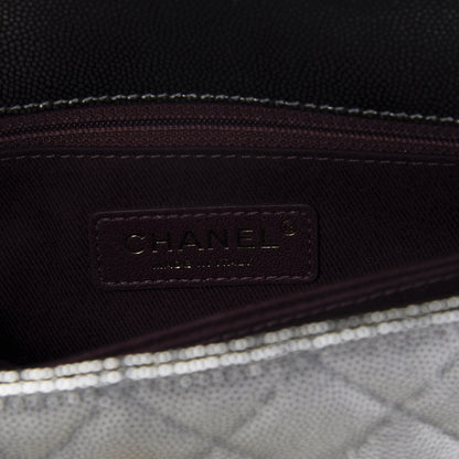 Chanel Metallic Caviar Quilted Mini Coco Handle Flap Silver 8 of 10