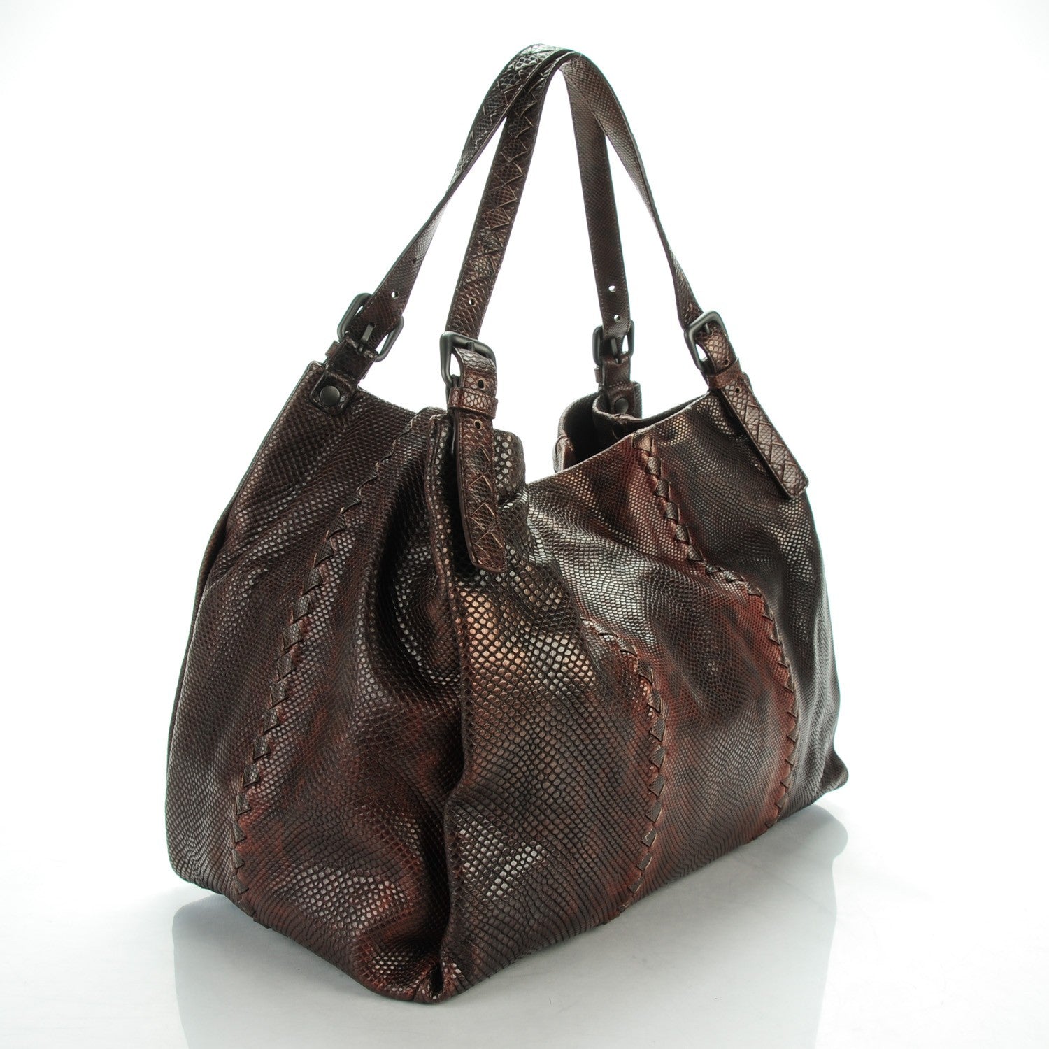 Bottega Veneta Metallic Karung Tote Espresso 3 of 7