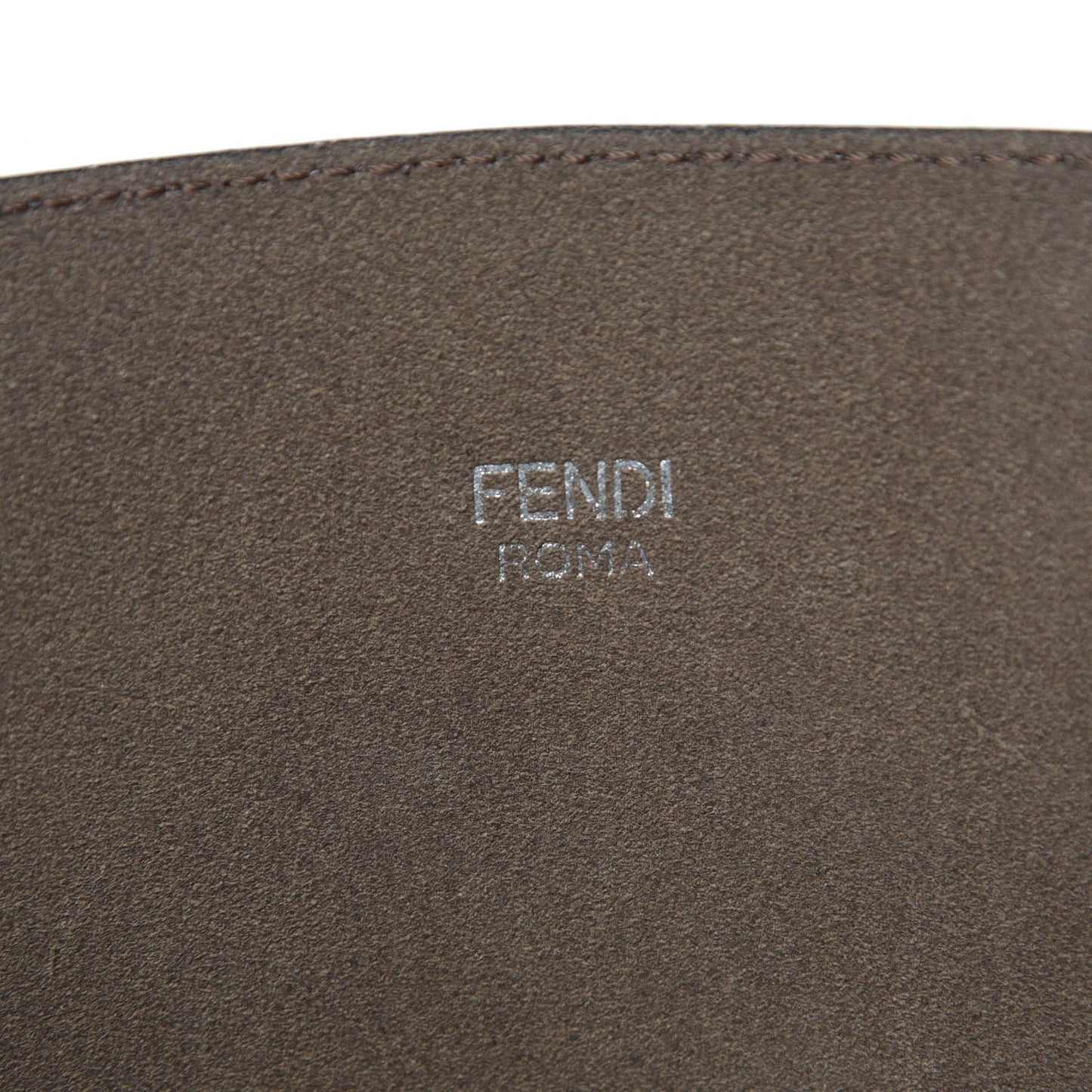 Vitello Vienna Enamel F is Fendi Shopping Tote Carbone Tobacco