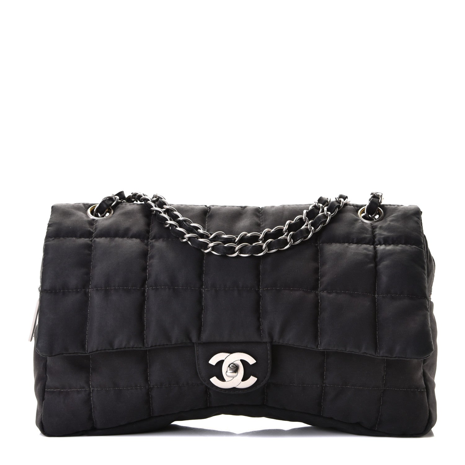 Chanel Nylon Square Quilted Flap Black 1 of 8