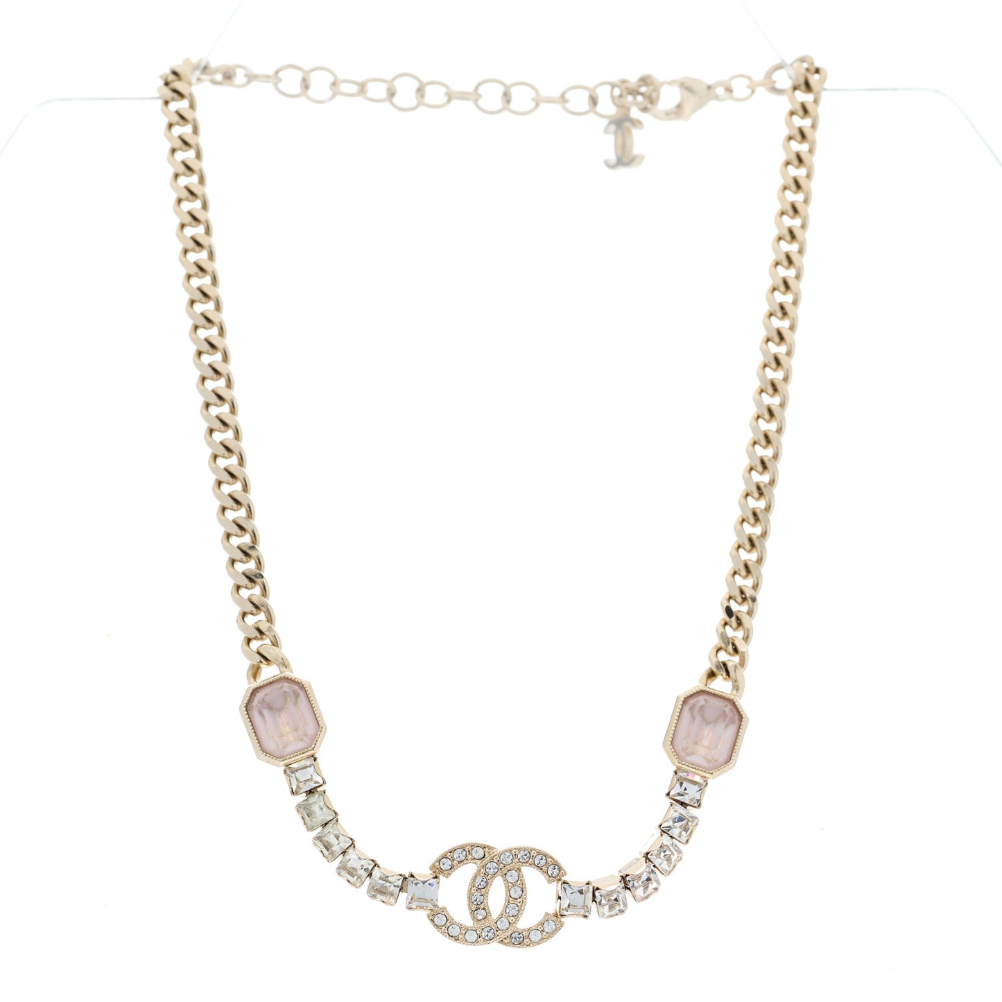 Crystal CC Choker Gold Pink