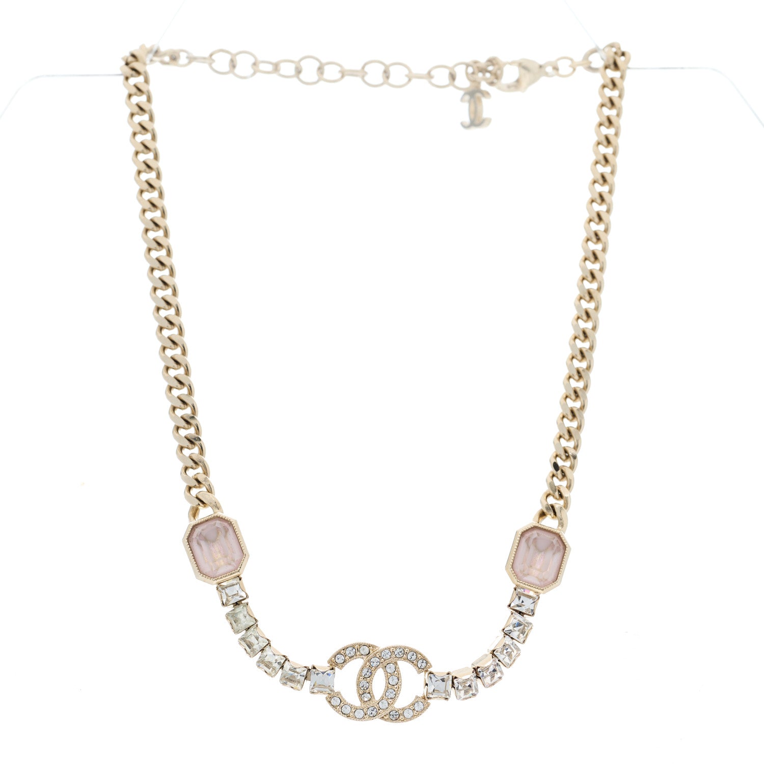Chanel Crystal CC Choker Gold Pink 2 of 3