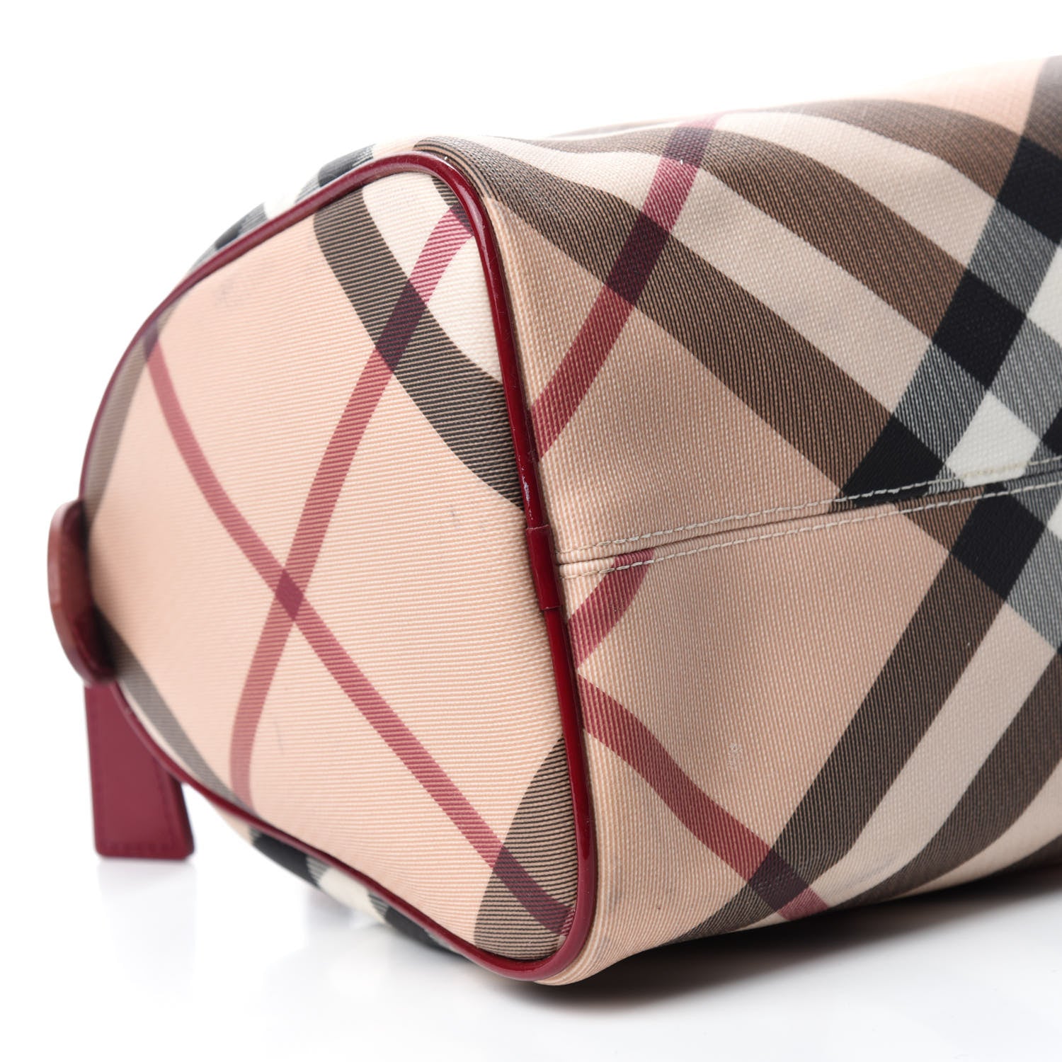 Burberry Patent Nova Check Chester Bowling Bag Raspberry Sorbet 6 of 15