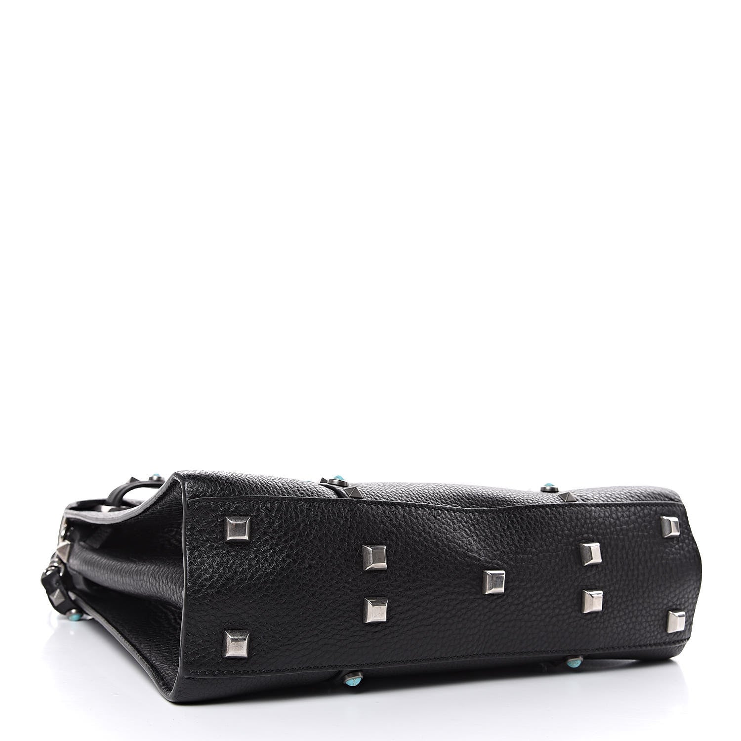Valentino Garavani Alce Calfskin My Rockstud Rolling Frame Bag Black 4 of 9
