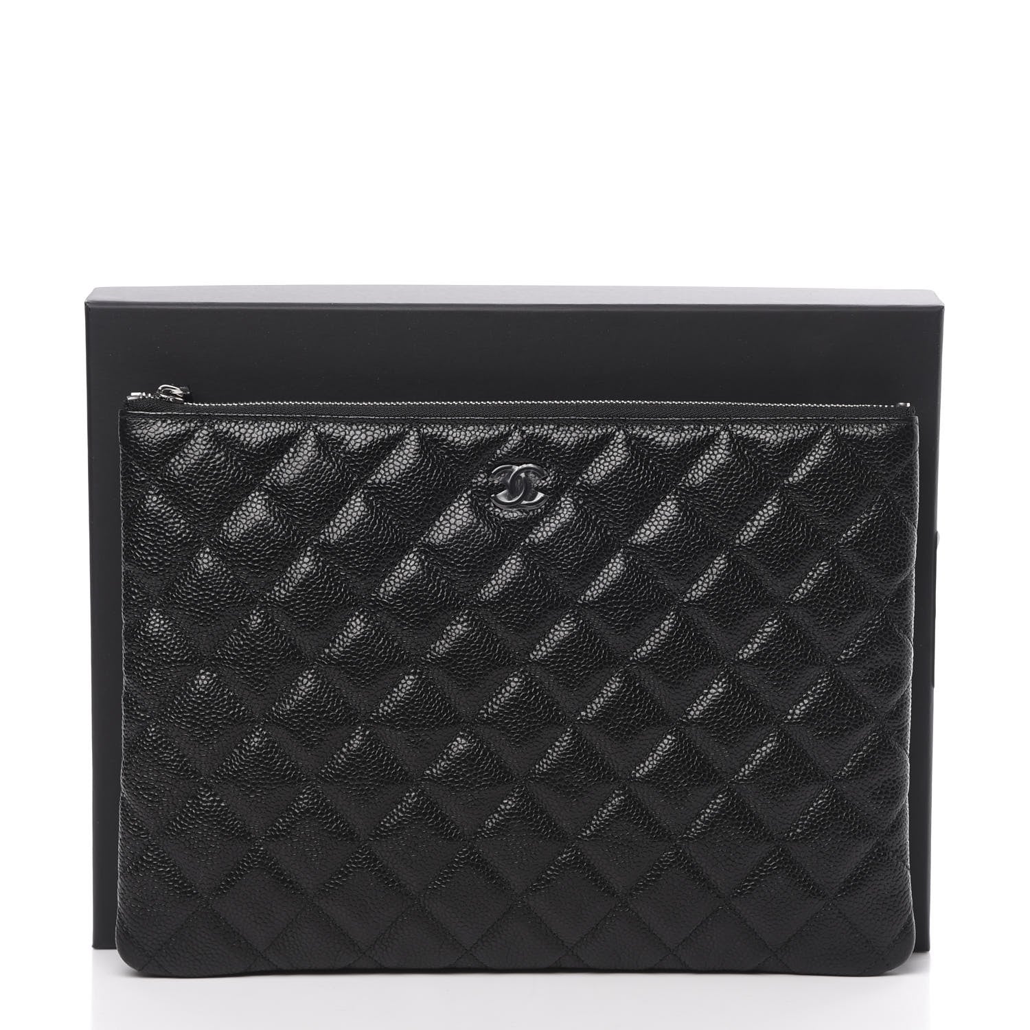 Chanel Caviar Quilted Medium Cosmetic Case Black 8 of 8
