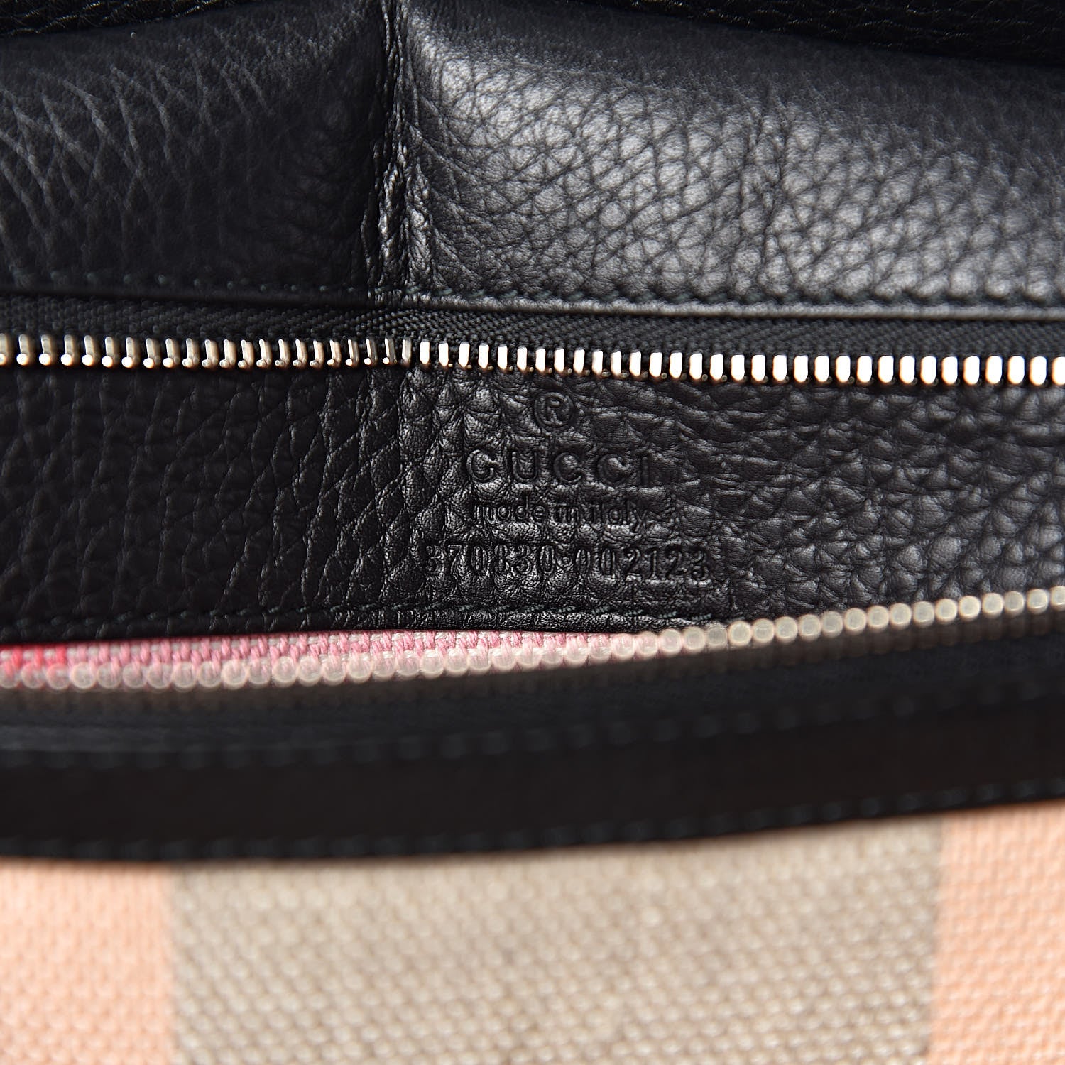 Gucci Pebbled Calfskin Large Bamboo Daily Top Handle Bag Black 6 of 10