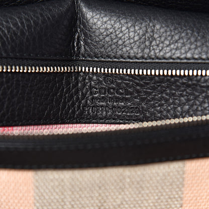 Gucci Pebbled Calfskin Large Bamboo Daily Top Handle Bag Black 6 of 10