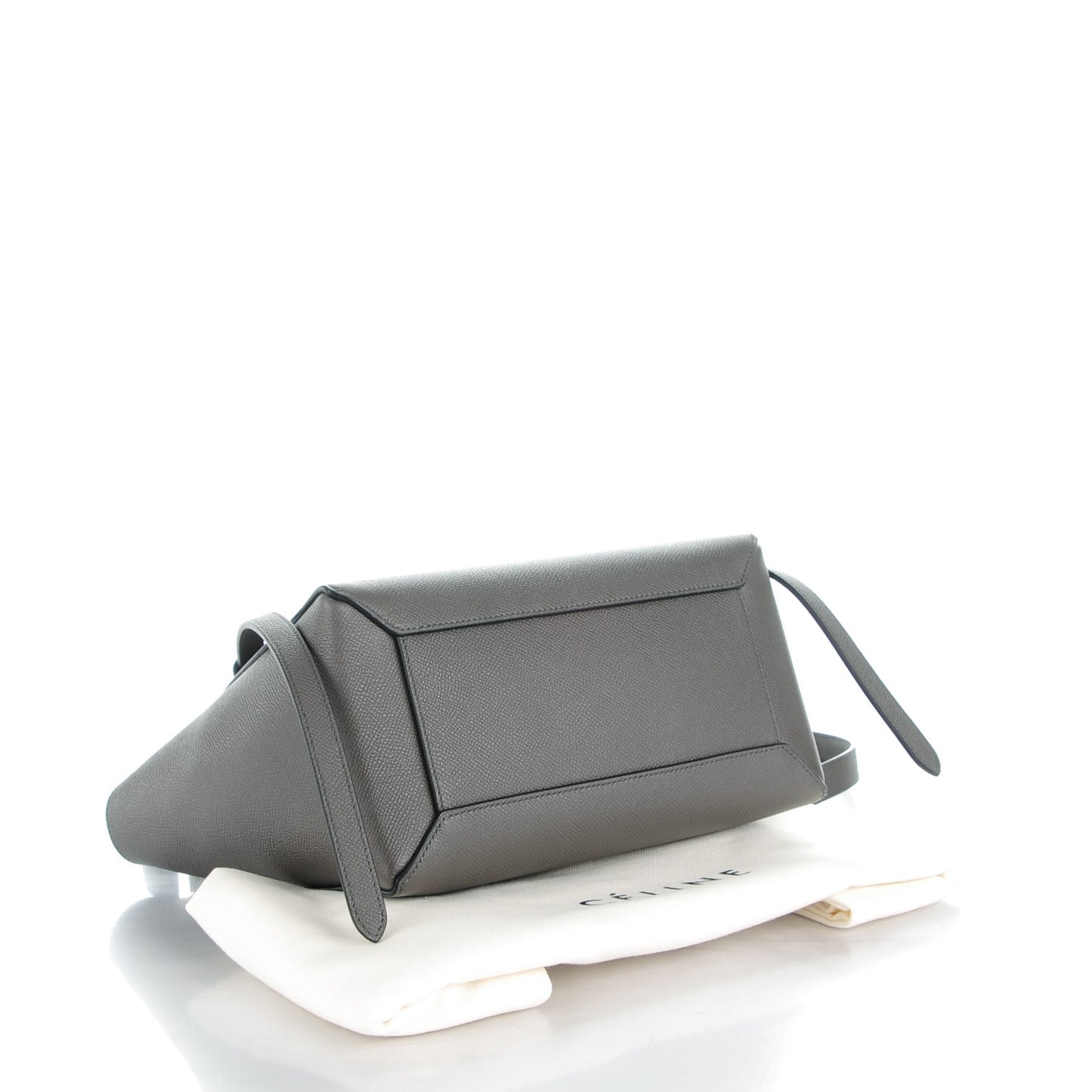 Grained Calfskin Micro Belt Bag Grey