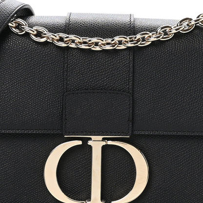 Christian Dior Grained Calfskin Embossed 30 Montaigne Chain Flap Bag Black 7 of 9