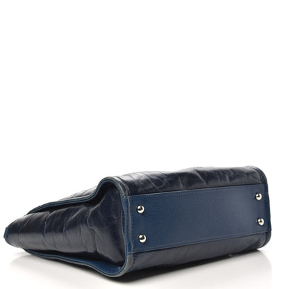 Chanel Glazed Calfskin Mini Deauville Tote Blue 4 of 13
