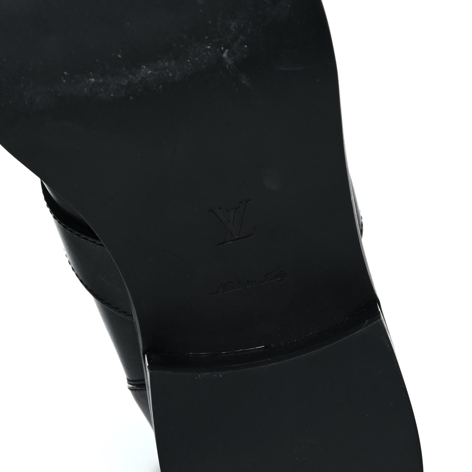 Louis Vuitton Calfskin Embossed Monogram Rebellion Half Boots 37 Black 6 of 10