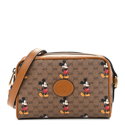 Gucci X DISNEY Mini Vintage GG Supreme Monogram Mickey Mouse Shoulder Bag Beige Vintage Sun Oil 1 of 9