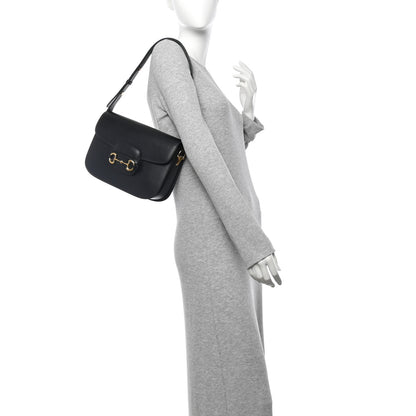 Gucci Azalea Calfskin Horsebit 1955 Shoulder Bag Black 2 of 11