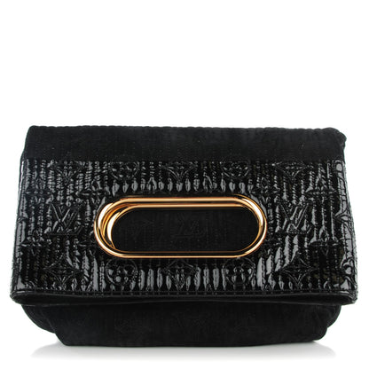 Louis Vuitton Suede Monogram Motard Afterdark Clutch Black 1 of 7