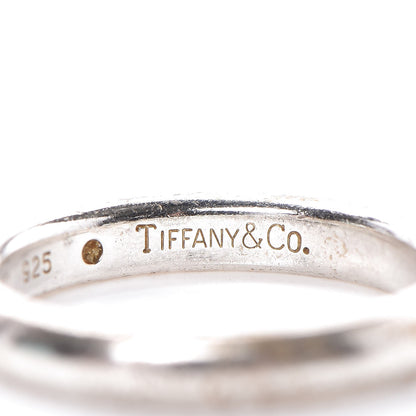 Tiffany Elsa Peretti Sterling Silver Diamond Band Ring 48 4.5 3 of 7