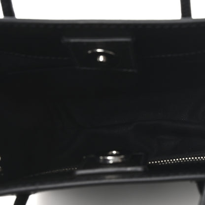 Balenciaga Squared Calfskin Logo North South Shopper Tote XXS Black 5 of 10