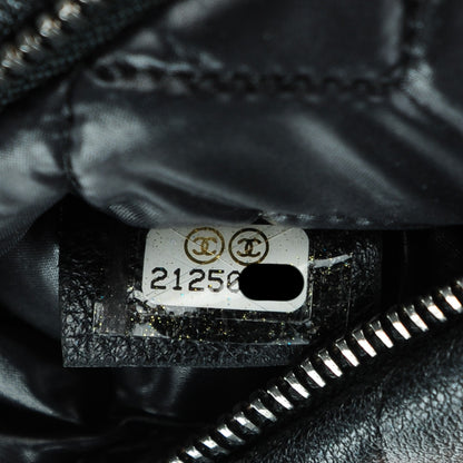 Chanel Calfskin Chevron CC Beauty Clutch Black 6 of 6