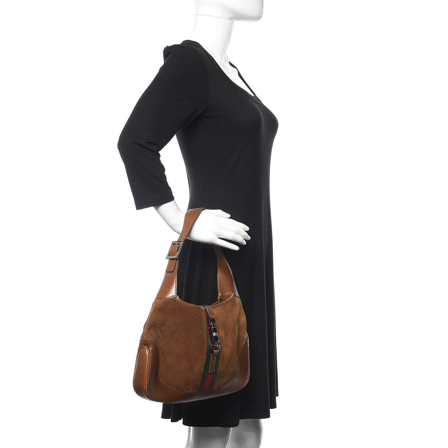 Suede Web Small Jackie O Hobo Light Brown