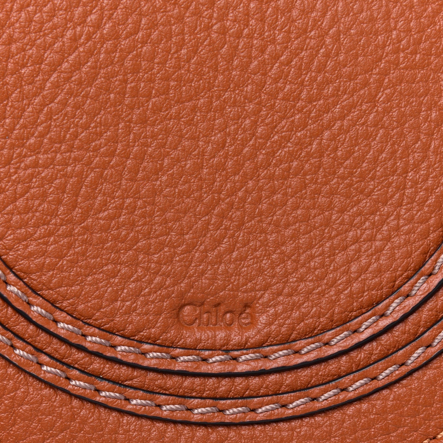 Chloe Calfskin Mini Marcie Round Crossbody Bag Tan 11 of 12