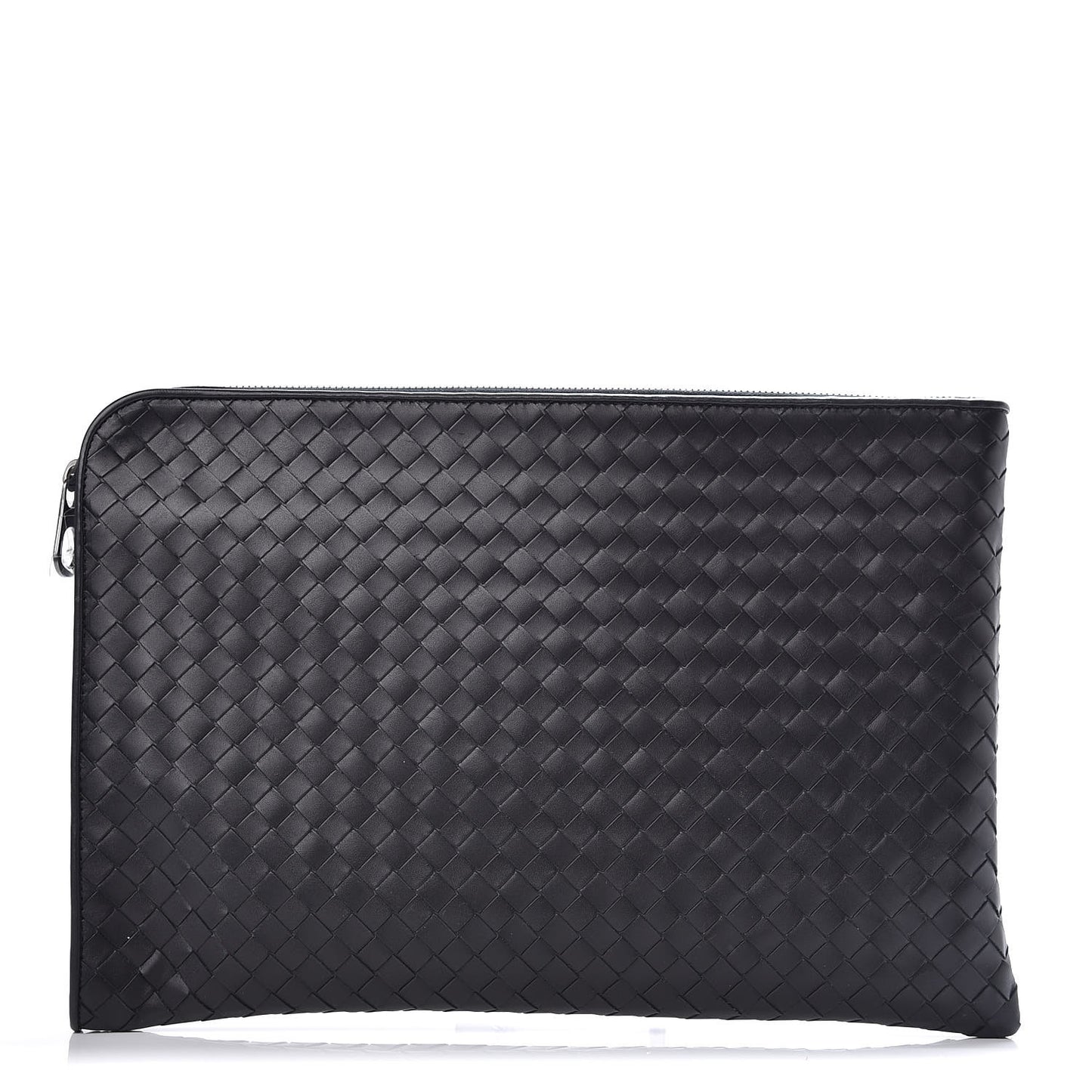 Calfskin Intrecciato Small Document Case Black