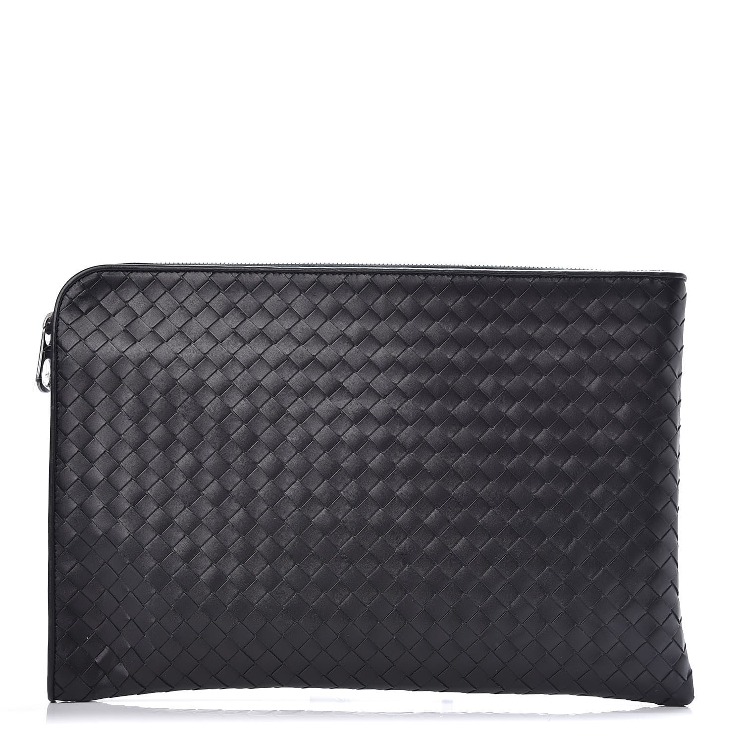 Bottega Veneta Calfskin Intrecciato Small Document Case Black 1 of 9