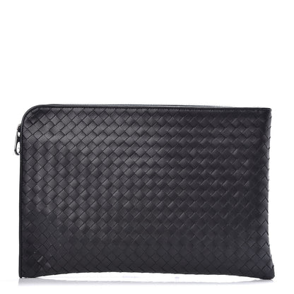 Bottega Veneta Calfskin Intrecciato Small Document Case Black 1 of 9