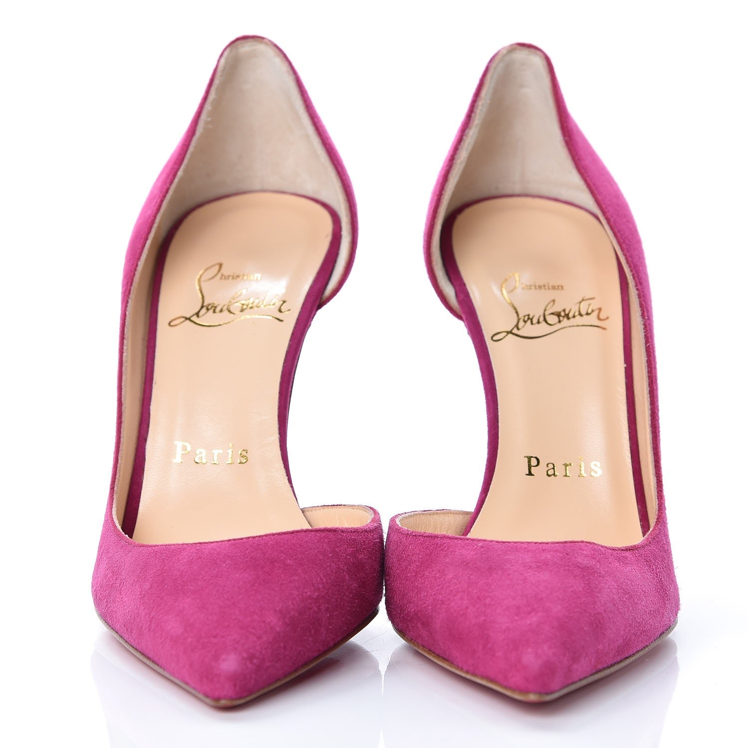 Christian Louboutin Veau Velour Iriza 100 Pumps 34 Eveque 2 of 8