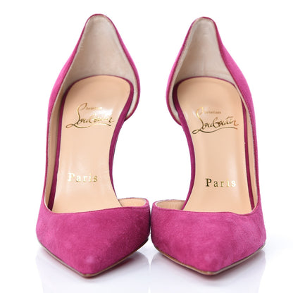 Christian Louboutin Veau Velour Iriza 100 Pumps 34 Eveque 2 of 8