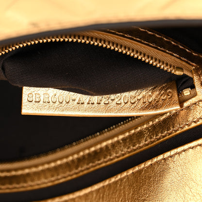 Fendi Vitello Catalan Mirror FF 1974 Embossed Baguette Gold 7 of 10