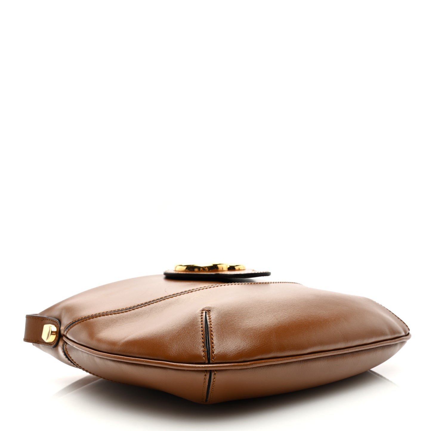 Boarded Plutone Calfskin Medium Arli Shoulder Bag Nocciola