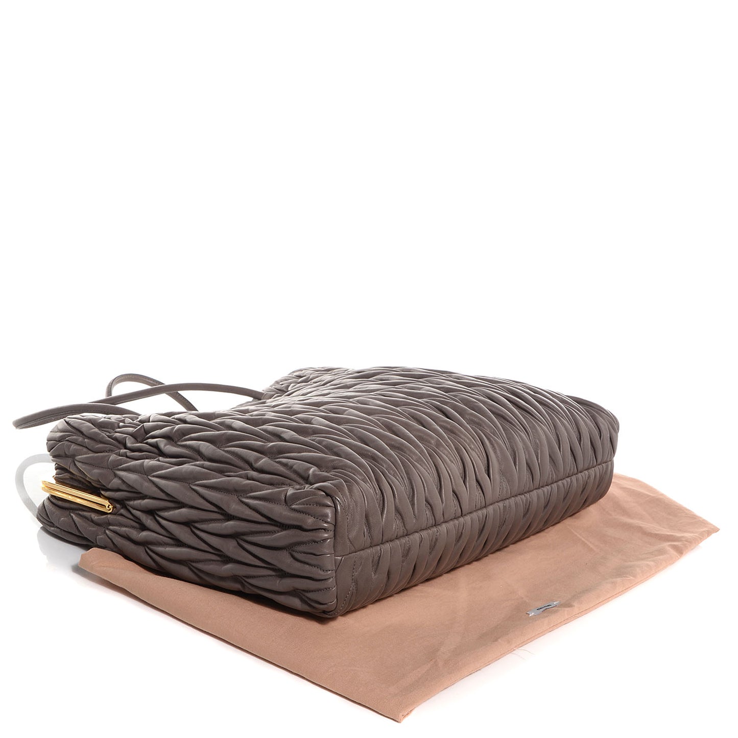Matelasse Leather Tote Argilla