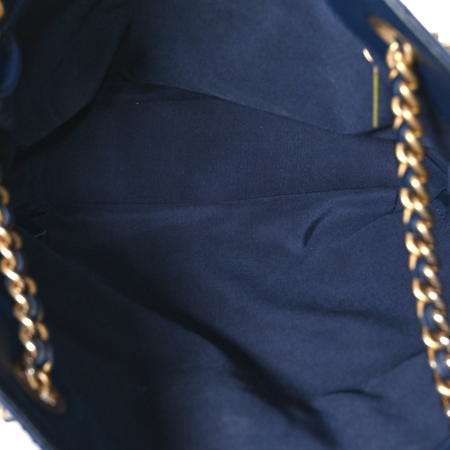 Calfskin Quilted CC Front Pocket Shopping Tote Navy