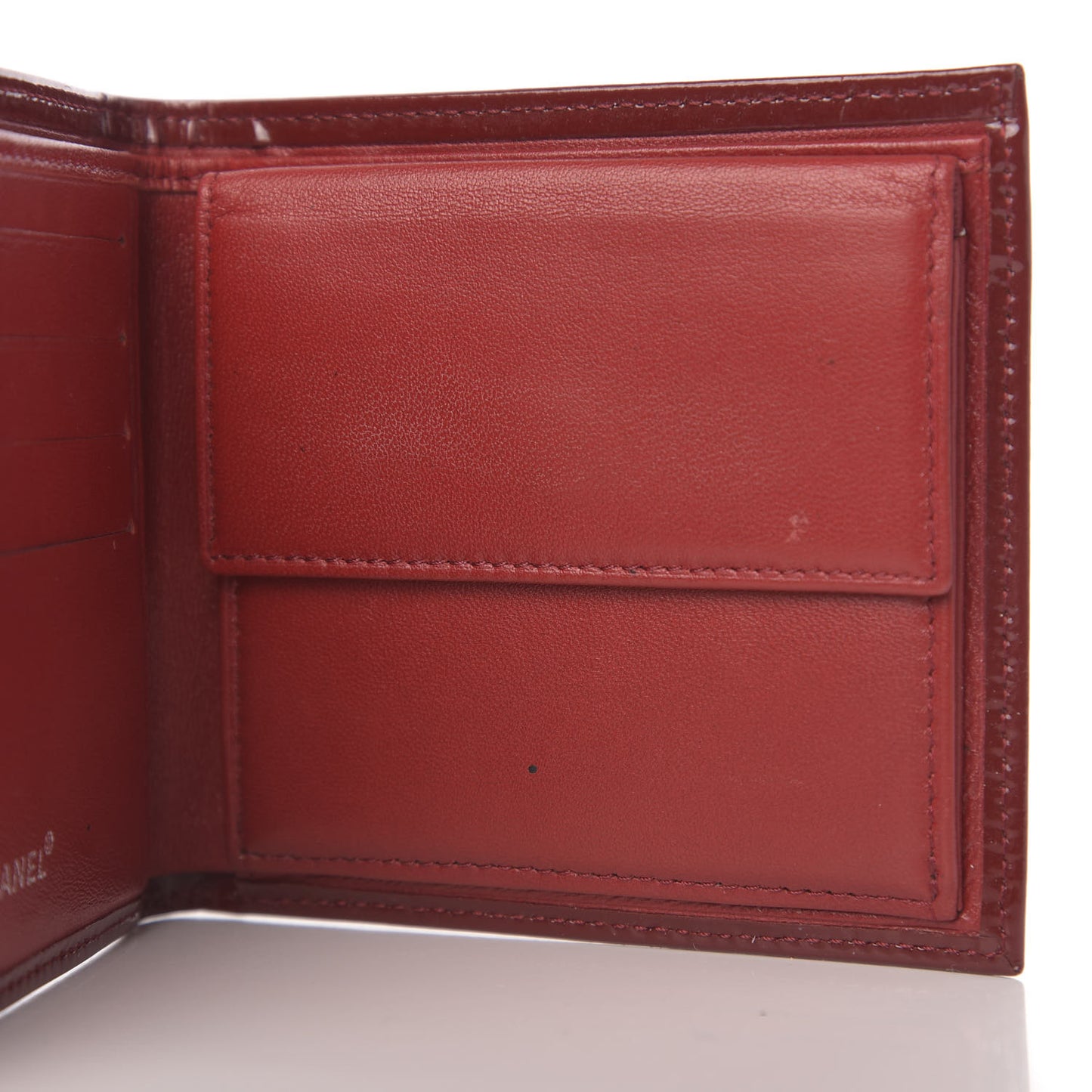 Patent Bi-Fold Wallet Red
