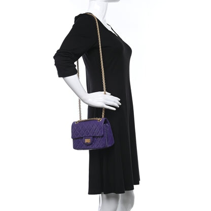 Chanel Aged Calfskin Quilted 2.55 Reissue Mini Flap Purple 2 of 10