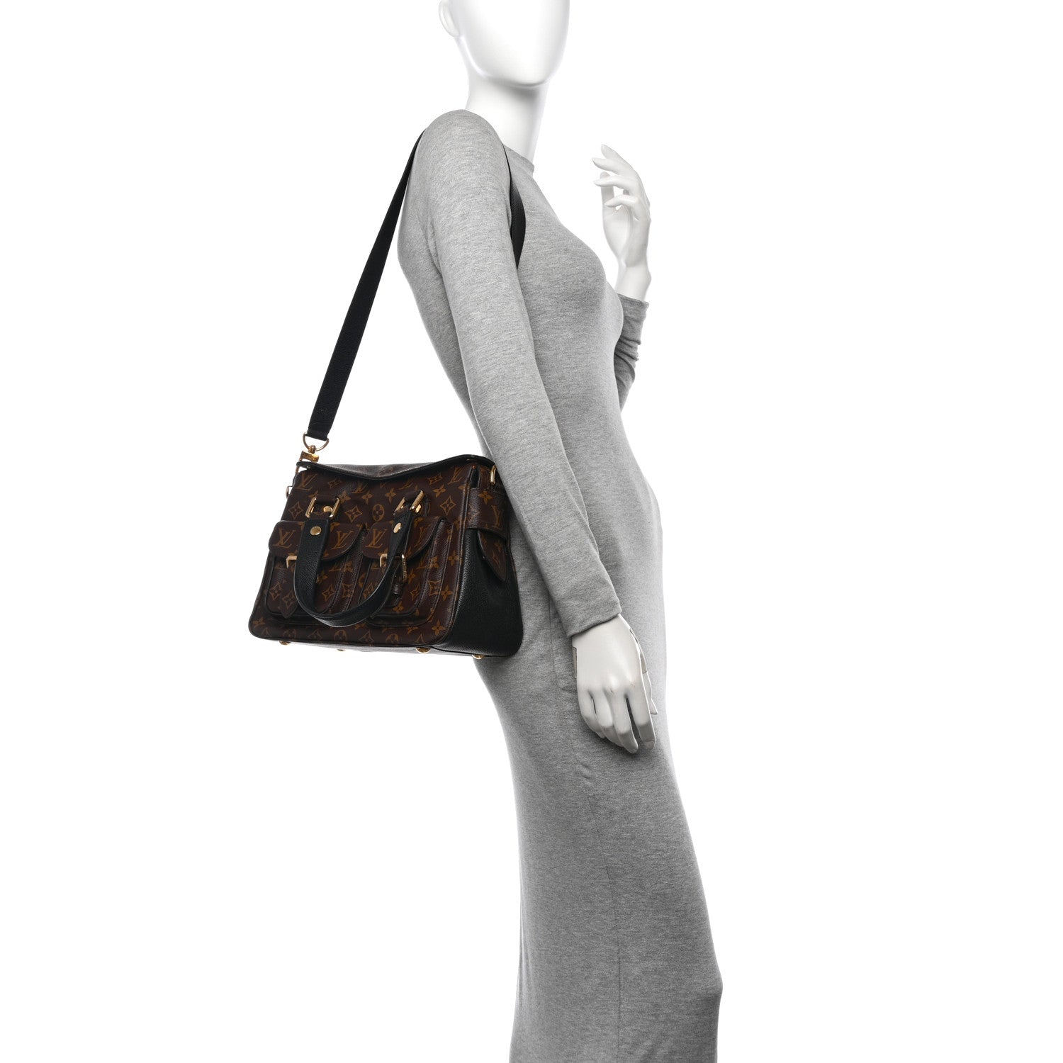 Louis Vuitton Monogram Manhattan NM Black 2 of 15