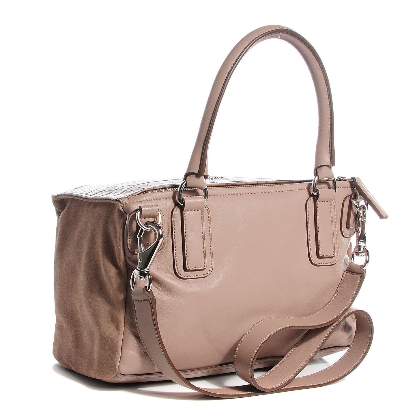 Calfskin Crocodile Embossed Medium Pandora Taupe