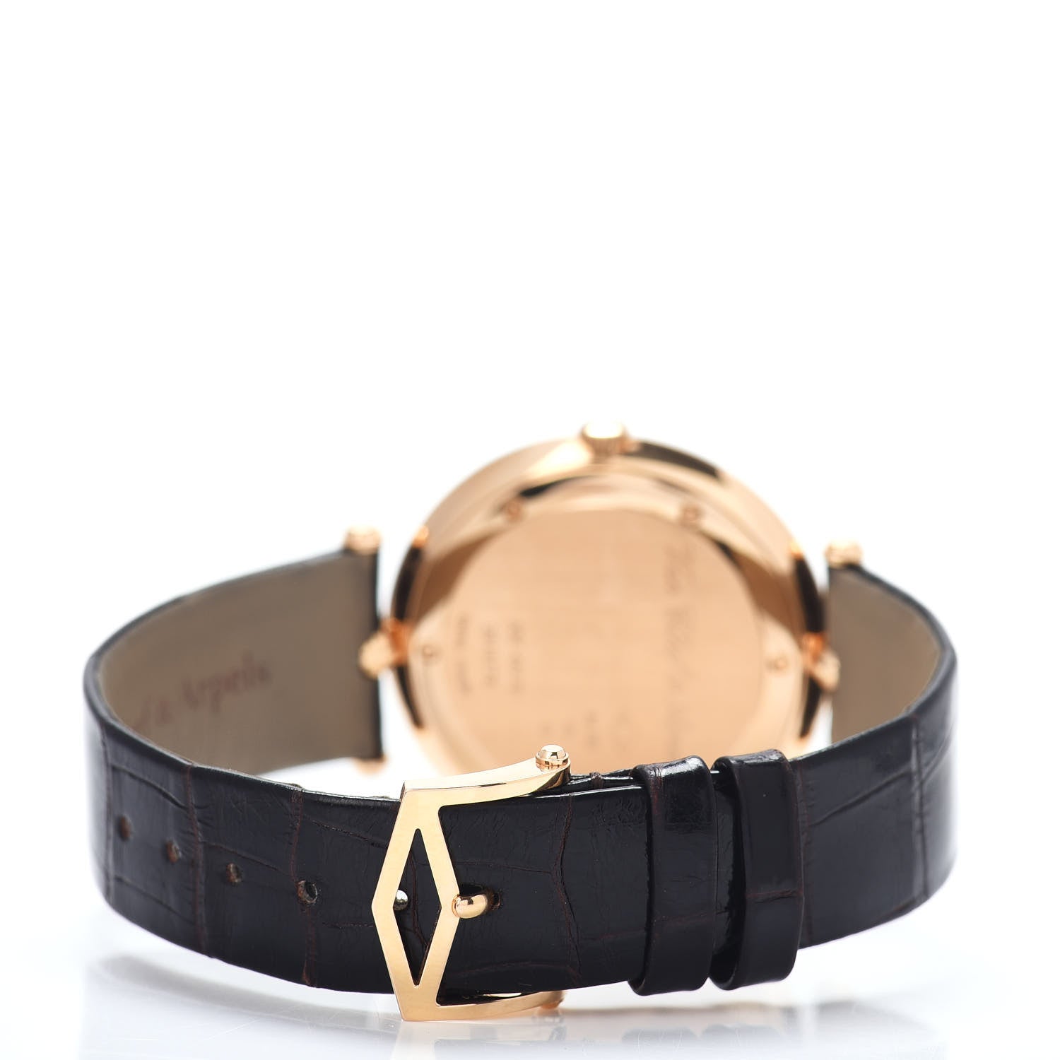 Van Cleef & Arpels 18K Rose Gold Alligator 38mm Pierre Arpels Manual Winding Watch 3 of 5
