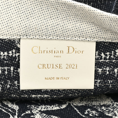 Christian Dior Canvas Print Cruise Tote Black White 6 of 8