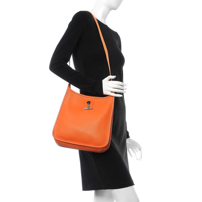 Hermes Taurillon Clemence Vespa PM Orange 2 of 9