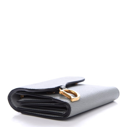 Christian Dior Grained Calfskin Saddle Lotus Wallet Gray 4 of 7