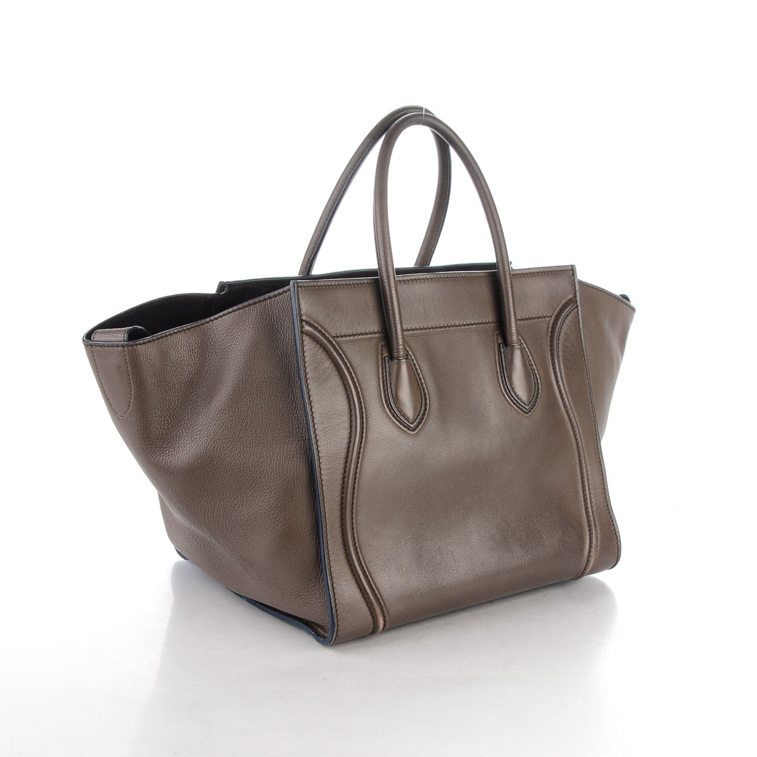 Celine Supple Calfskin Medium Phantom Luggage Khaki 3 of 7